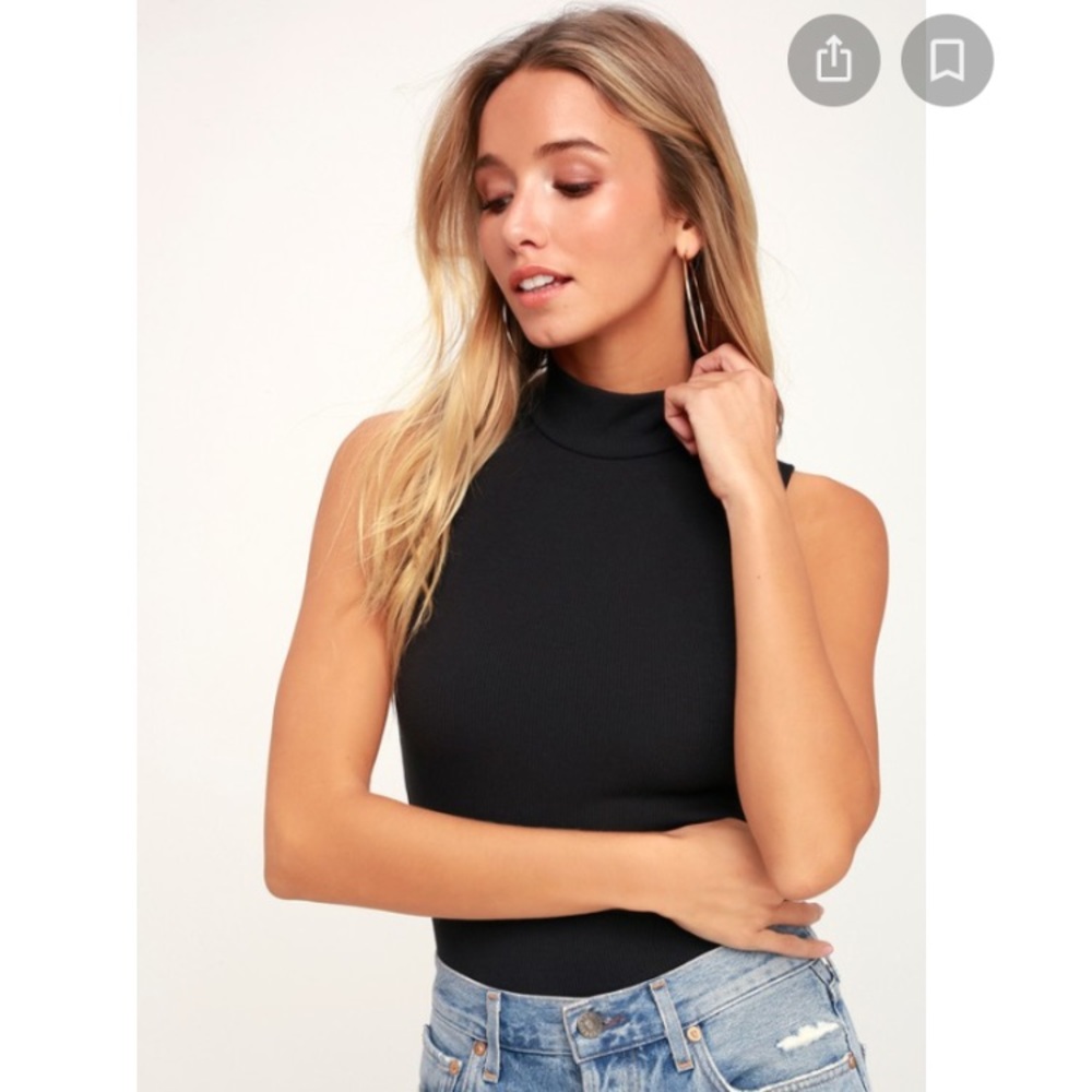 NWT Free People | Save Tonight Mock Neck Bodysuit